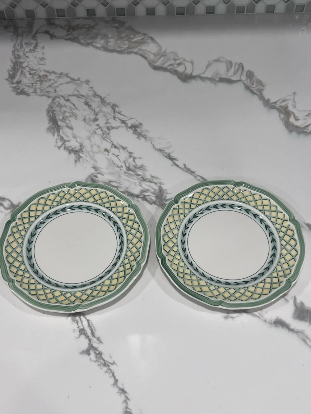 2 Villeroy & Boch French Garden Orange Bread & Butter Plate 6 3/4 inch diamater
